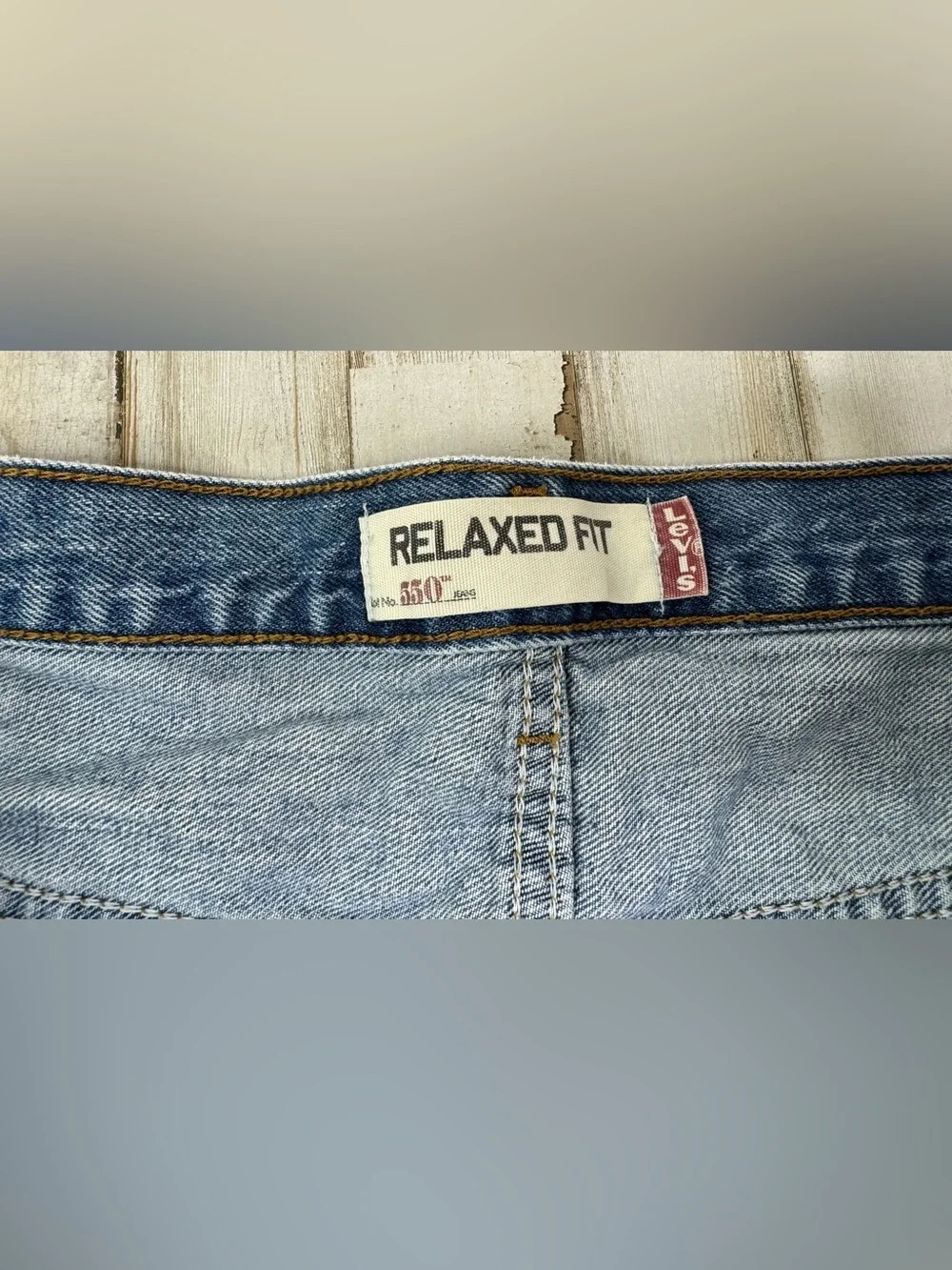 Vintage Levis 550 Pants Jeans Men 42x31 Denim Stretch Blue Straight